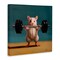 Stupell Industries Power Lifting Mouse Canvas Wall Art Design by Lucia Heffernan